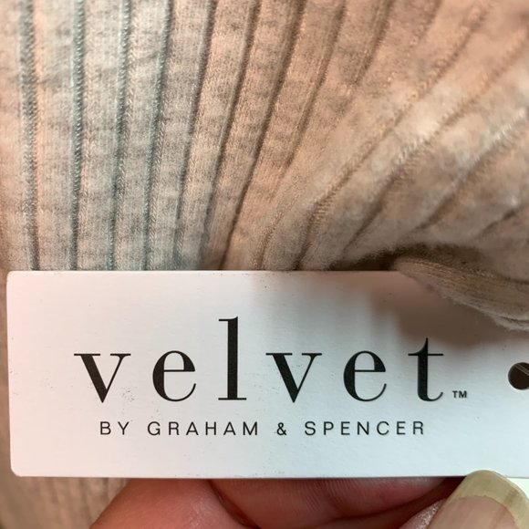 VELVET By Graham & Spencer Womens Gray Cowl Neck Ribbed Pullover Sweater XS NWT - Picture 6 of 11